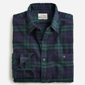 J Crew Midweight Regenerative Cotton Flannel Workshirt NWT